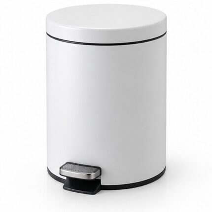 White Pedal Trash Bin